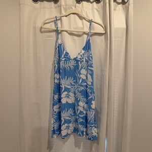Billabong Blue and White Floral Mini Dress